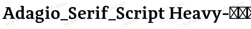Adagio_Serif_Script Heavy字体转换
